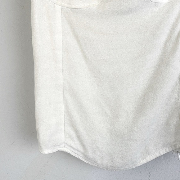 Reformation White Ruffle Crop Top - Picture 3 of 9